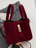 Coffee brown Serena Lumina crossbody handbag featuring a chic retro design and versatile style.