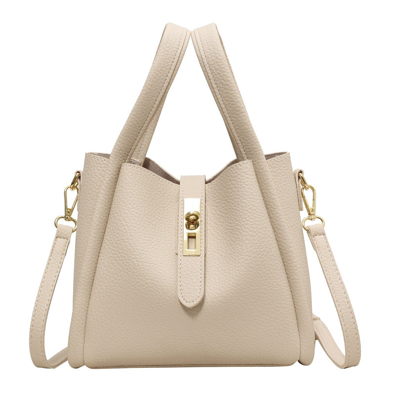Coffee brown Serena Lumina Wear retro crossbody handbag with versatile design, stylish and compact for everyday use.