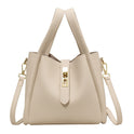 Coffee brown Lumina Serena retro crossbody handbag with versatile design, featuring chic style and functional shoulder strap.