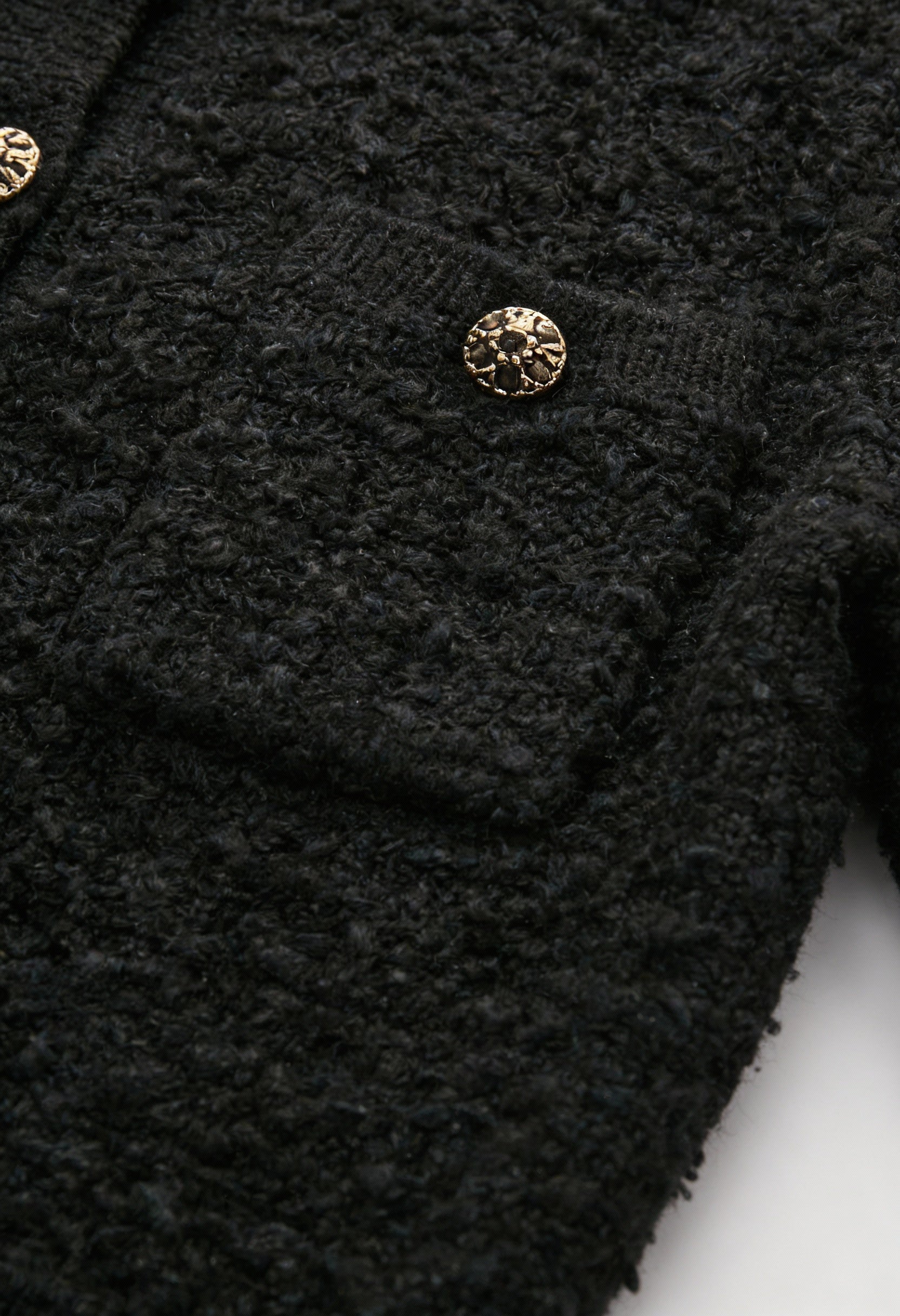 Black knit cardigan for women by Lumina Wear, open front design, cozy and stylish, perfect for casual or layered looks.