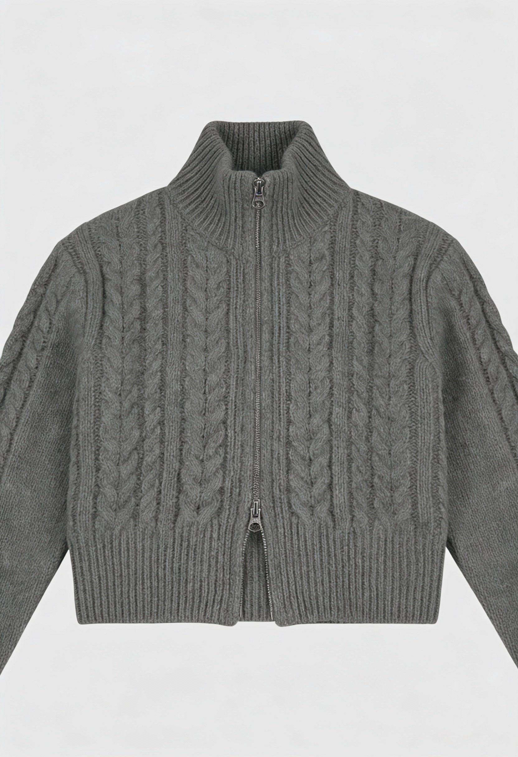 Dark gray Serena Lumina Wear long cardigan sweater for women, relaxed fit with cozy, comfortable style.