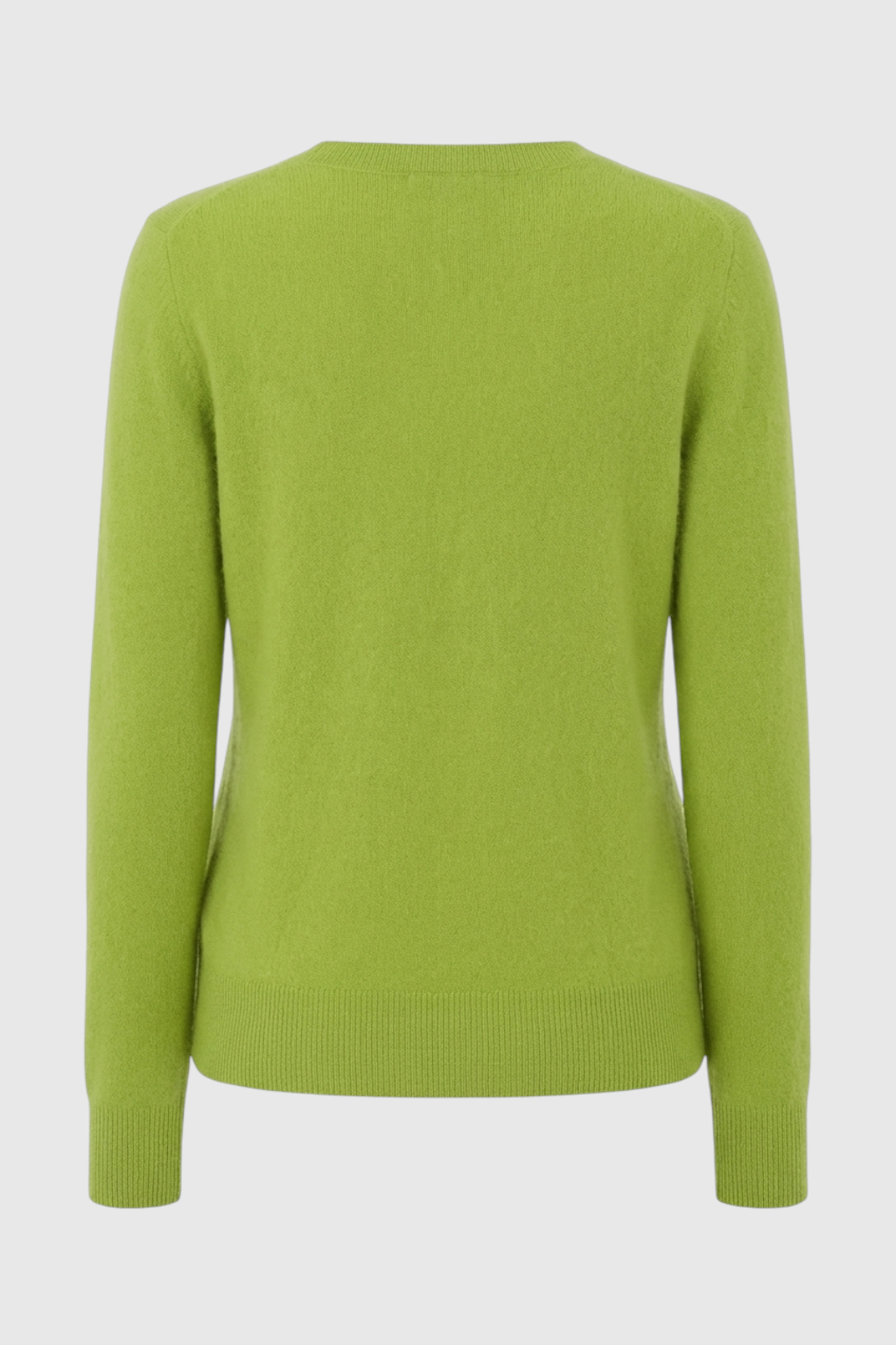 Light green Lumina Wear Serena women's V-neck sweater with a cozy, flattering fit and long sleeves.