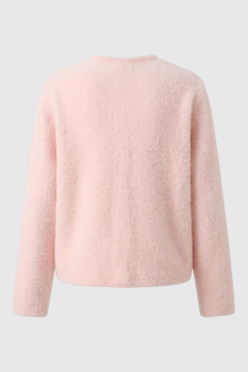 Lumina Wear Serena cozy pink long cardigan sweater with open front, soft knit, perfect for layering and casual wear.