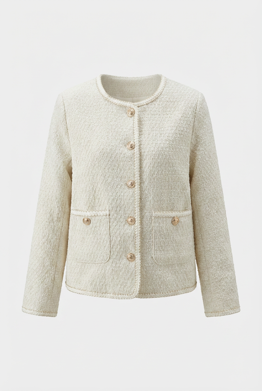 Lumina Wear Serena cozy white cardigan sweater with relaxed fit, soft knit, and long sleeves, perfect for casual wear.