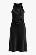 Elegant black maxi dress by Lumina Wear featuring a flattering silhouette, perfect for formal occasions.
