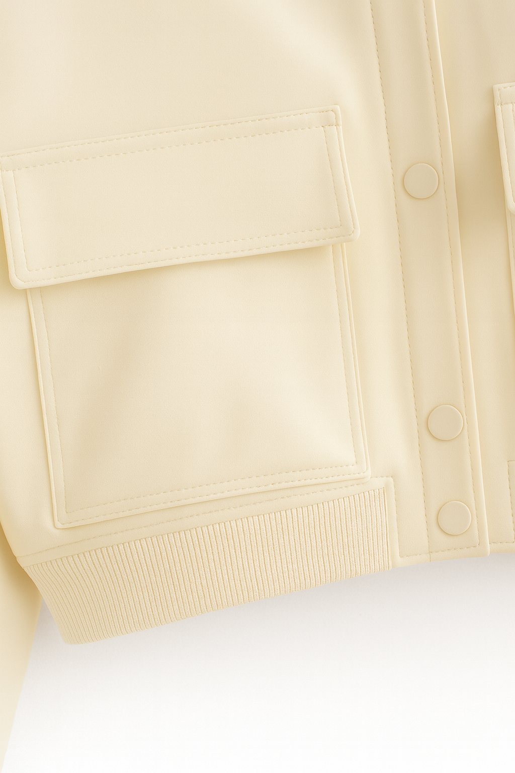Serena white bomber jacket by Lumina Wear featuring a sleek, elegant design and classic silhouette in milk white.