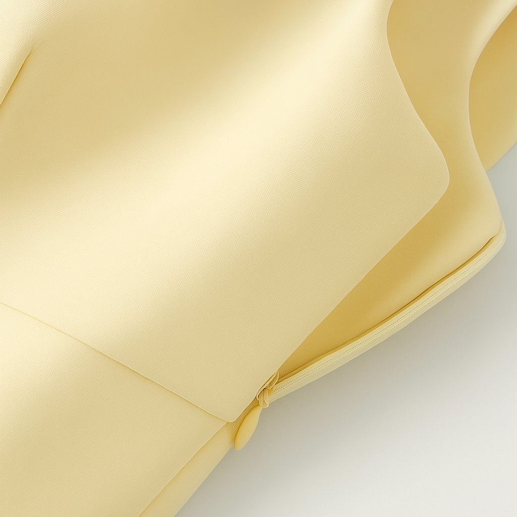 Yellow slim fit tank top with bow detail from Lumina Wear, featuring playful design and camisole style.