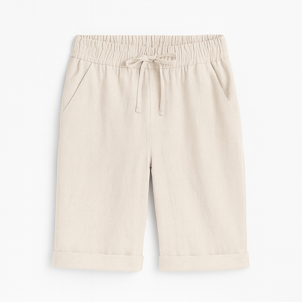 Serena Lumina black relaxed Capri trousers with drawstring waist, casual fit, and comfortable fabric for everyday wear.