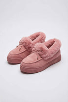 Pink cozy-lined winter boots for women from Lumina Wear, featuring stylish design and comfortable winter footwear.