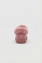 Lumina Wear Serena pink cozy-lined winter boots for women, showing stylish ankle-length boots with plush interior and rugged sole.