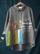 Multicolor Serenity Hippie Art T-shirt by Lumina Vancouver featuring vibrant, bohemian-inspired design on soft cotton fabric.