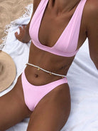 Sexy Deep V Collar Bikini Set - Lumina Vancouver