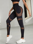 Black Lumina Vancouver patchwork sports bra with stylish design and supportive fit, perfect for active wear.