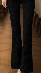 Sienna Midnight double-breasted suit set by Lumina Vancouver, featuring a sleek black blazer and matching trousers.