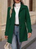Apricot Sienna Lumina Wear structured tailored winter coat with button front, designed for women.