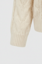 Lumina Wear Sophia beige long cardigan sweater with zipper detail, cozy knit, perfect for casual layering.