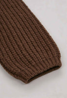 Sophia cozy brown knit cardigan from Lumina Wear featuring a relaxed fit, perfect for casual wear and layered styling.