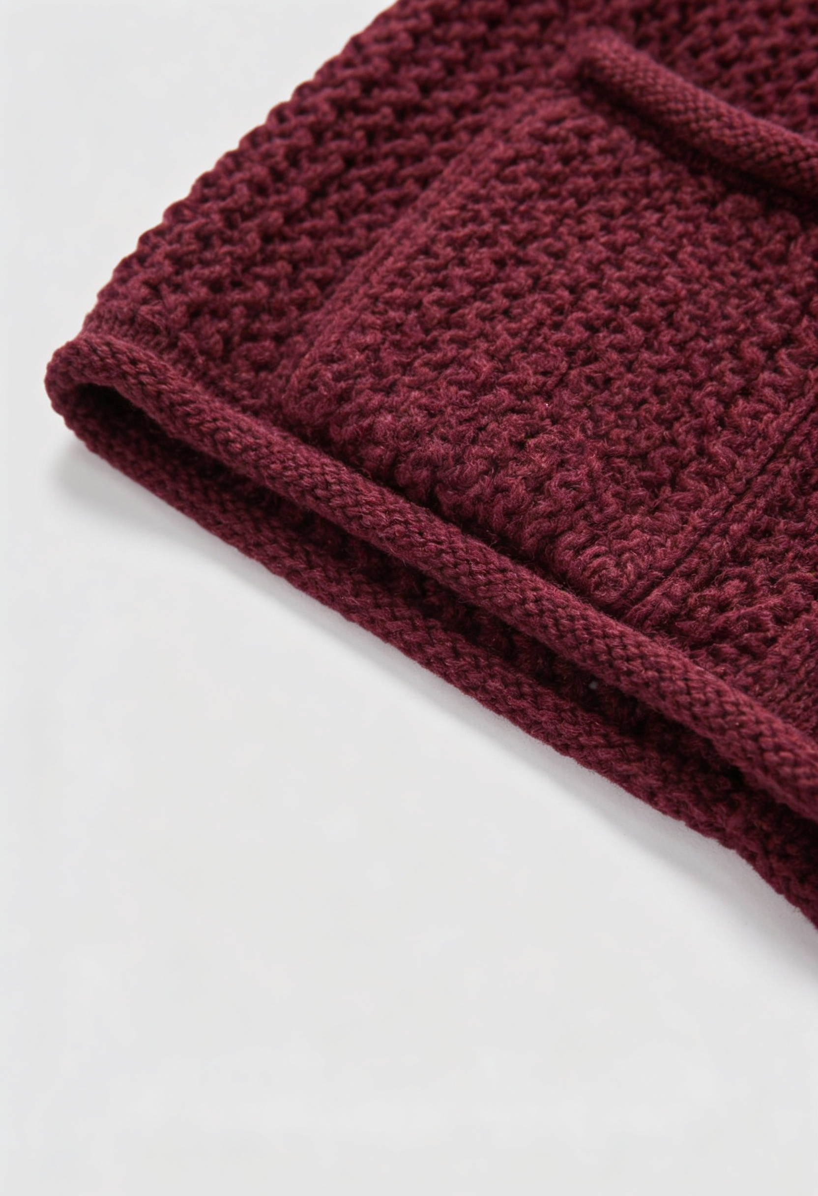 Sophia burgundy knit cardigan sweater with ribbed details for women by Lumina Wear, cozy and stylish women's cardigan.