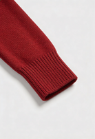 Sophia Lumina burgundy long cardigan sweater with relaxed fit, soft knit fabric, and cozy style for casual wear.