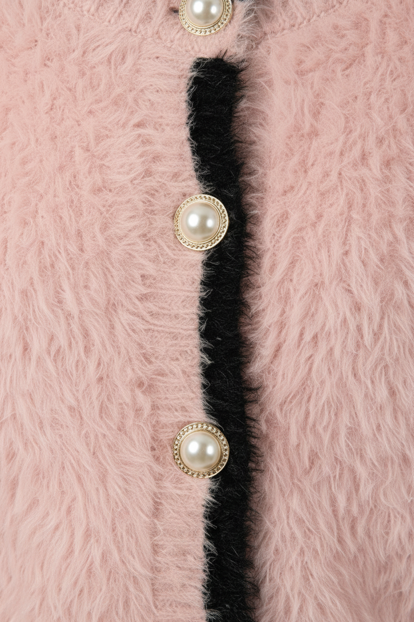 Lumina Wear Sophia cozy cropped cardigan with ribbed details, women's sweater in soft knit fabric, stylish and comfortable for everyday wear.