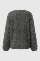 Dark gray Sophia cardigan by Lumina Wear featuring a cozy, relaxed fit, perfect for casual layered looks.