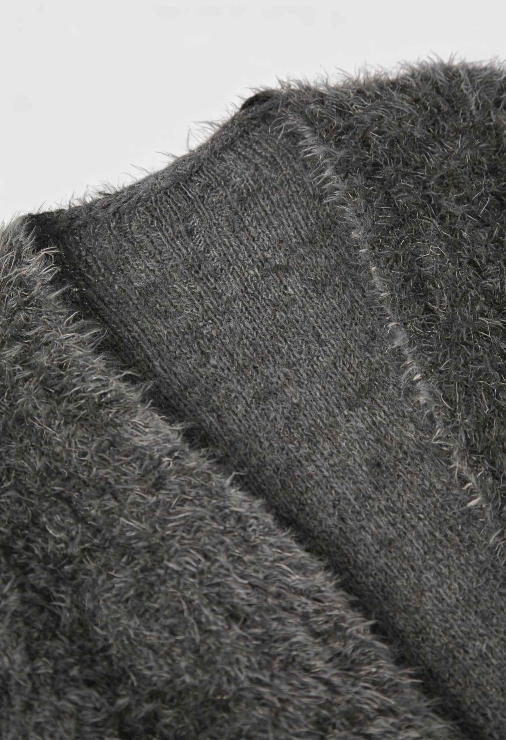 Dark gray Sophia cardigan by Lumina Wear, cozy relaxed-fit sweater with soft knit texture and casual style.