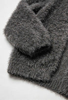 Dark gray Sophia cardigan from Lumina Wear featuring a cozy, relaxed fit, perfect for casual layering and comfort.