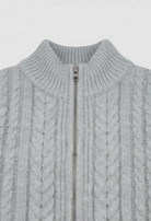 Gray Sophia long cardigan sweater by Lumina Wear, featuring a cozy, relaxed fit and soft knit fabric for comfortable wear.