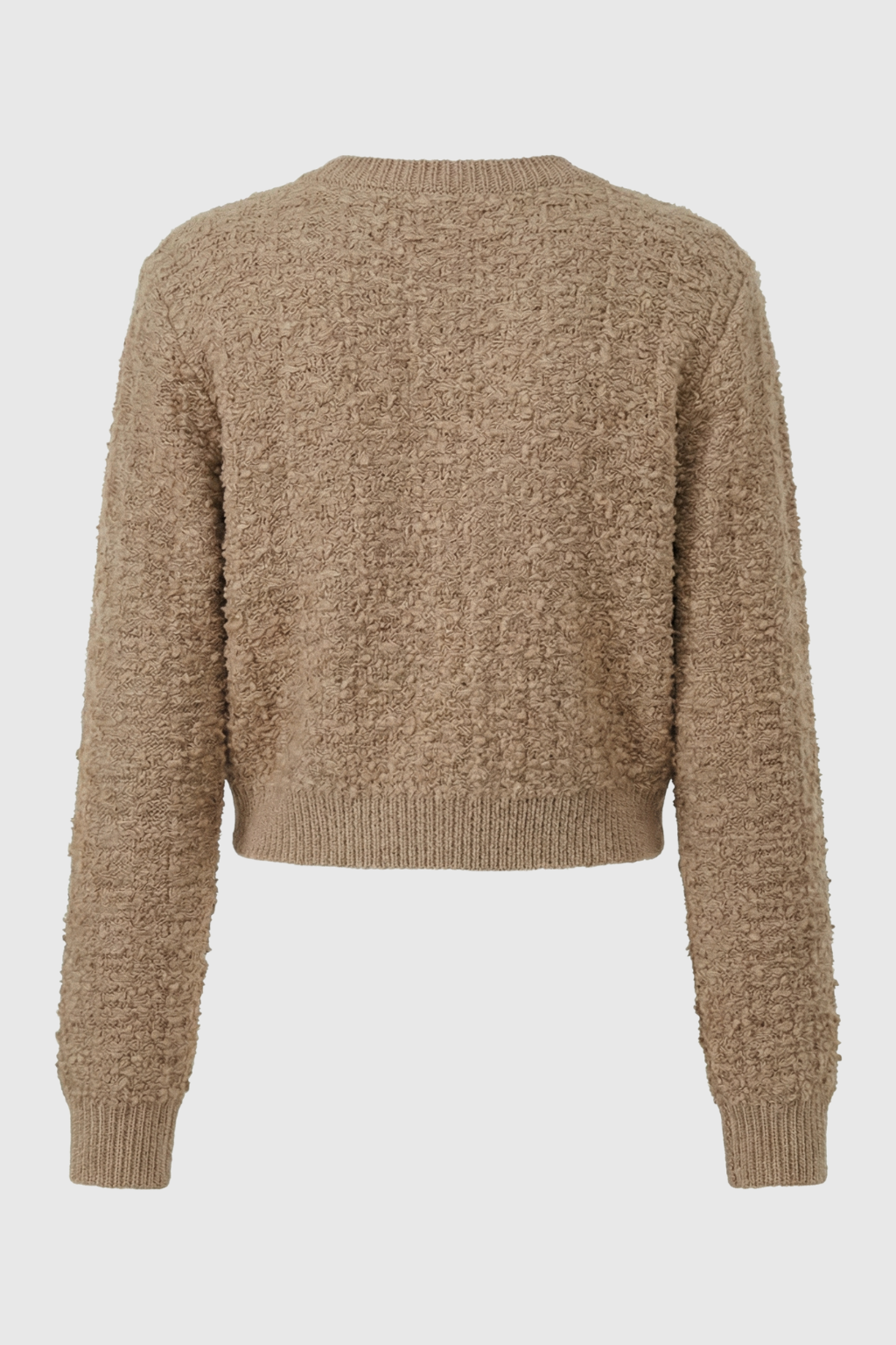 Sophia Lumina women's khaki knit cardigan with open front, cozy and stylish for everyday wear.