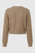 Sophia Lumina women's khaki knit cardigan with open front, cozy and stylish for everyday wear.