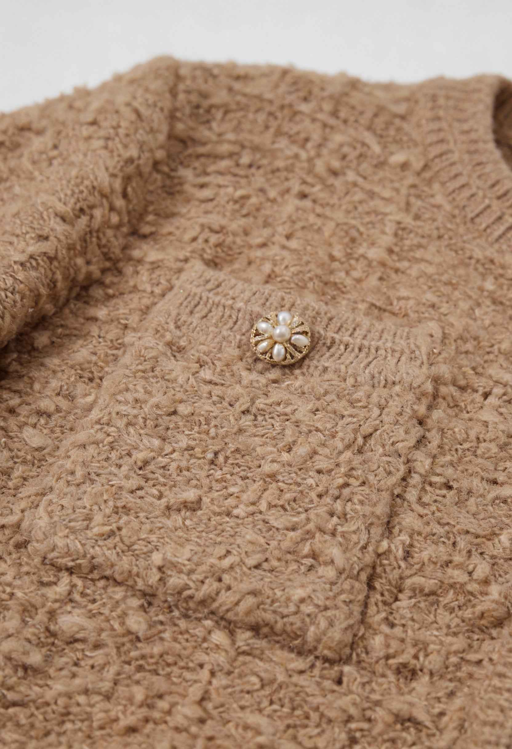 Sophia women's khaki knit cardigan with open front by Lumina Wear, cozy and stylish for casual wear.