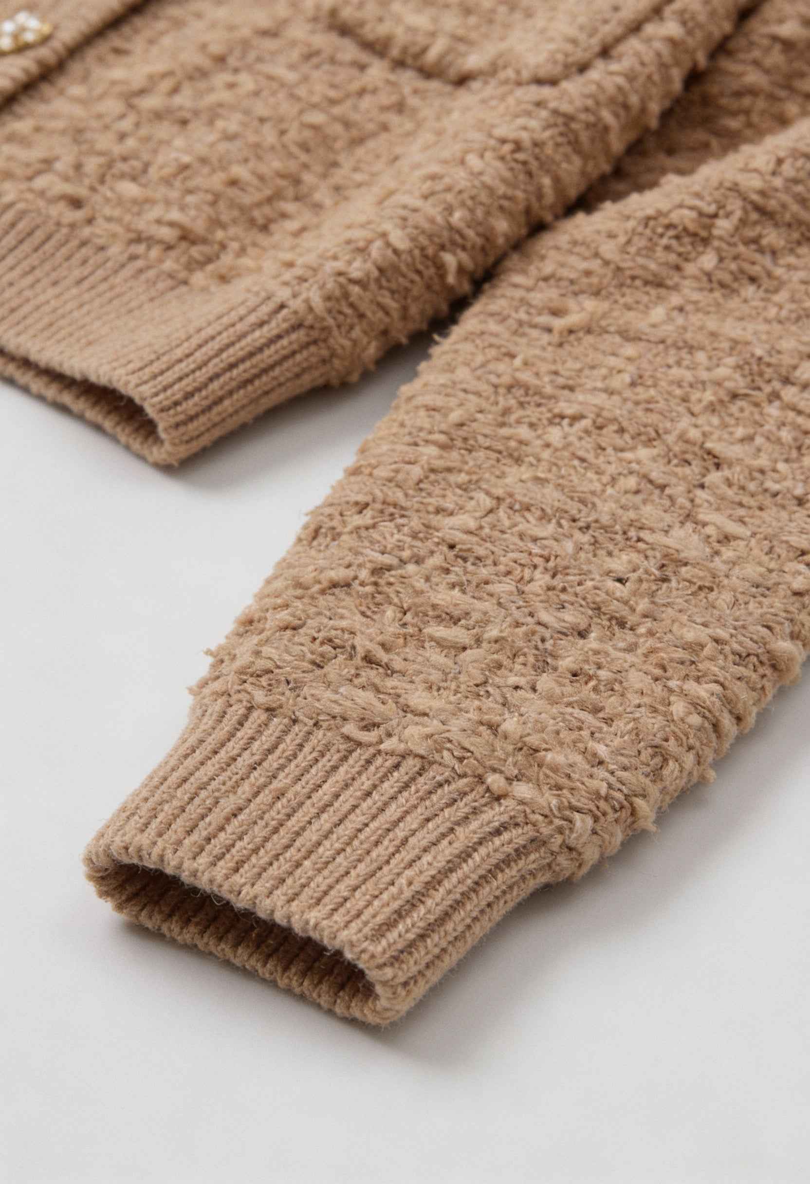 Sophia women's khaki knit cardigan with open front by Lumina Wear, cozy and stylish for casual wear.