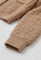 Sophia women's khaki knit cardigan with open front by Lumina Wear, cozy and stylish for casual wear.