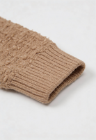 Sophia women's khaki knit cardigan with open front by Lumina Wear, cozy and stylish for casual wear.