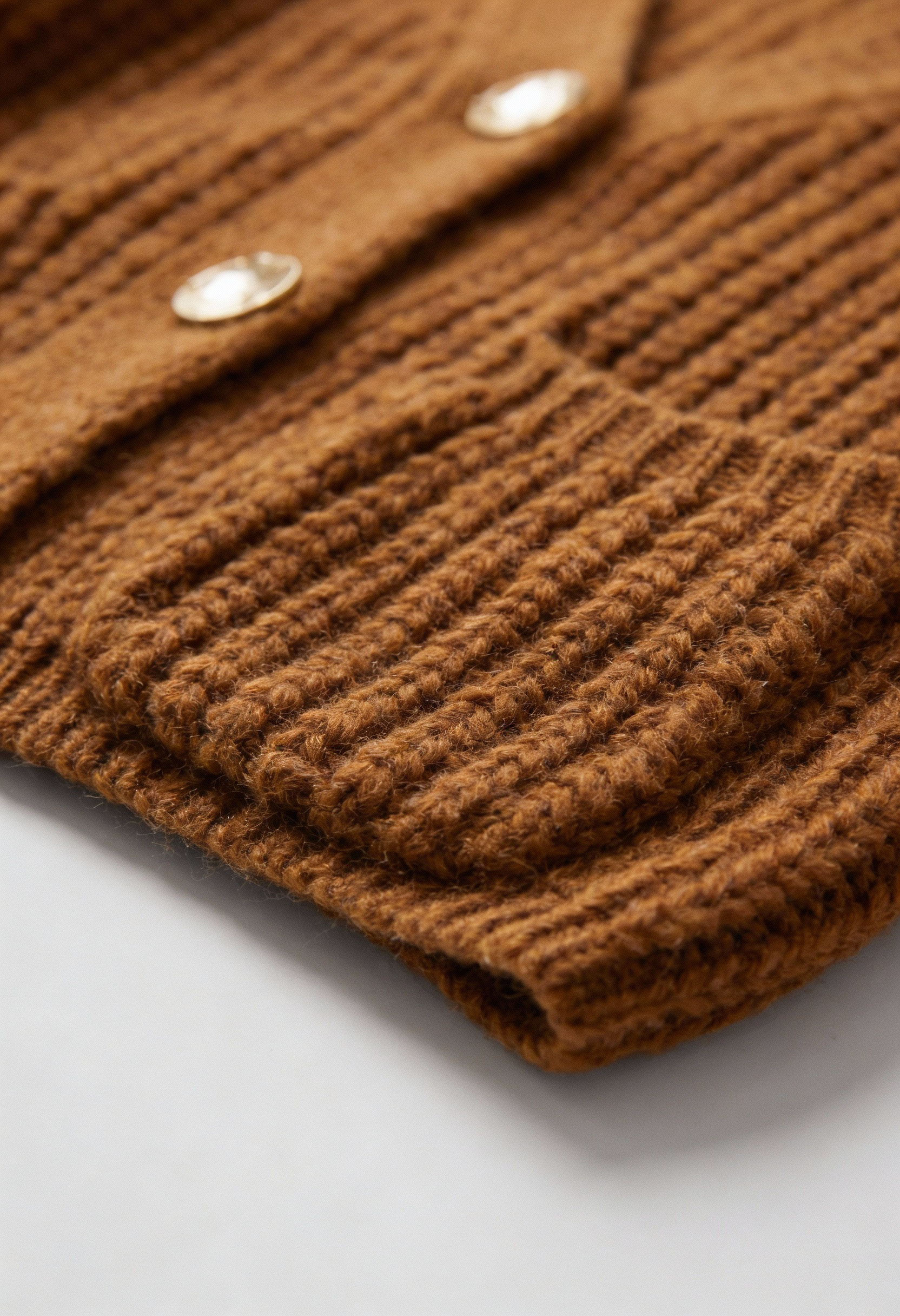 Lumina Wear Sophia cozy long brown cardigan sweater with relaxed fit, shown on a model with open front and soft knit texture.