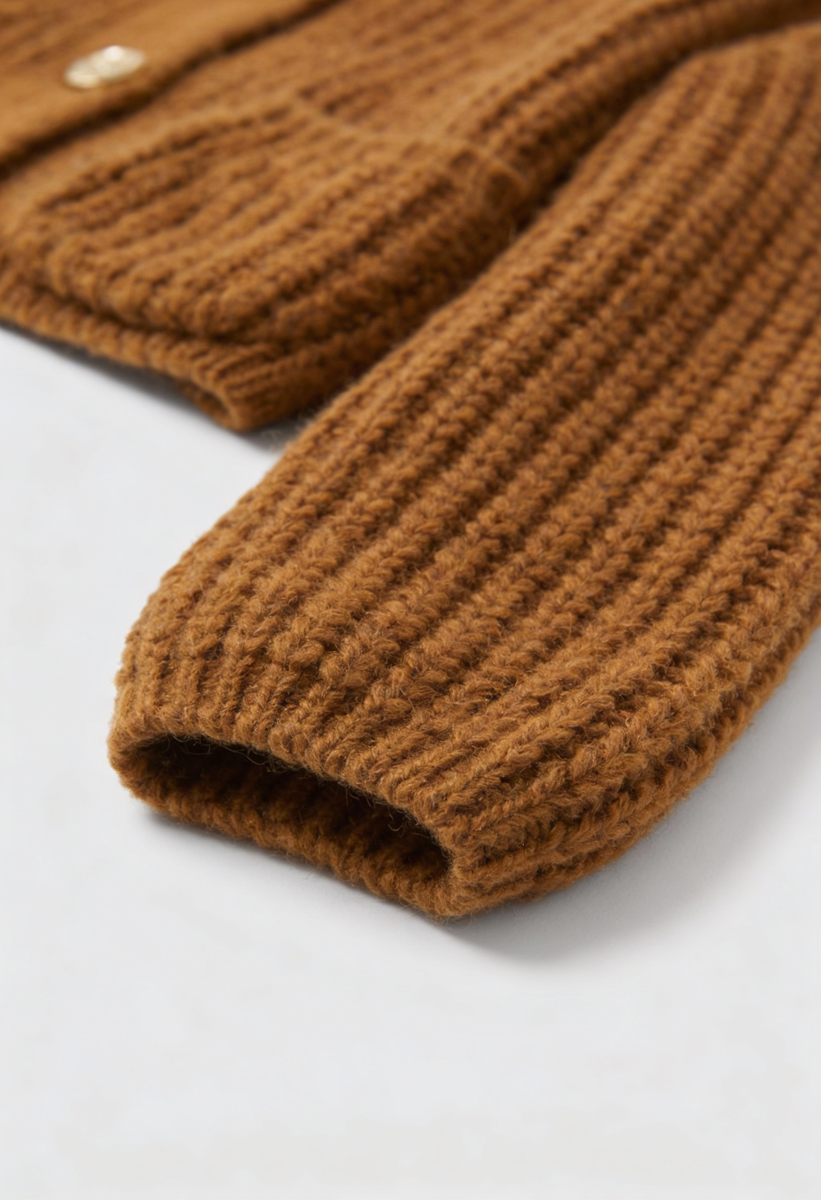 Sophia cozy long brown cardigan sweater by Lumina Wear featuring a relaxed fit and soft knit fabric.