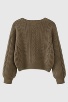 Lumina Wear Sophia cozy open front cardigan sweater, versatile layering piece with soft knit fabric and relaxed fit.