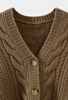 Lumina Wear Sophia cozy open front cardigan sweater, versatile layering piece with soft fabric and relaxed fit.