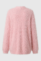 Lumina Wear Sophia cozy pink knit cardigan, versatile sweater with stylish design, perfect for casual or layered outfits.
