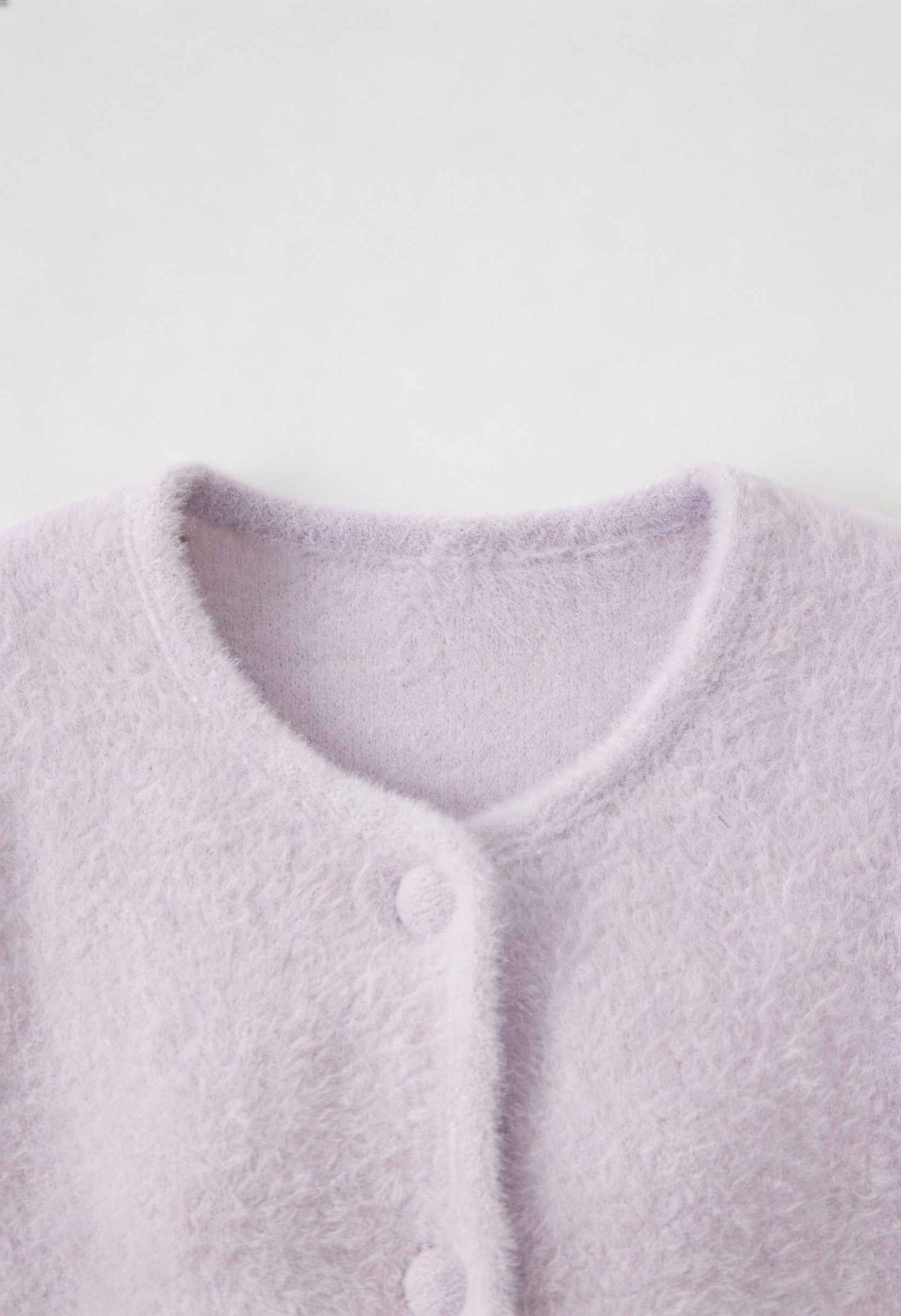 Sophia Lumina cozy purple knitted women's cardigan with open front, casual and warm for stylish comfort.