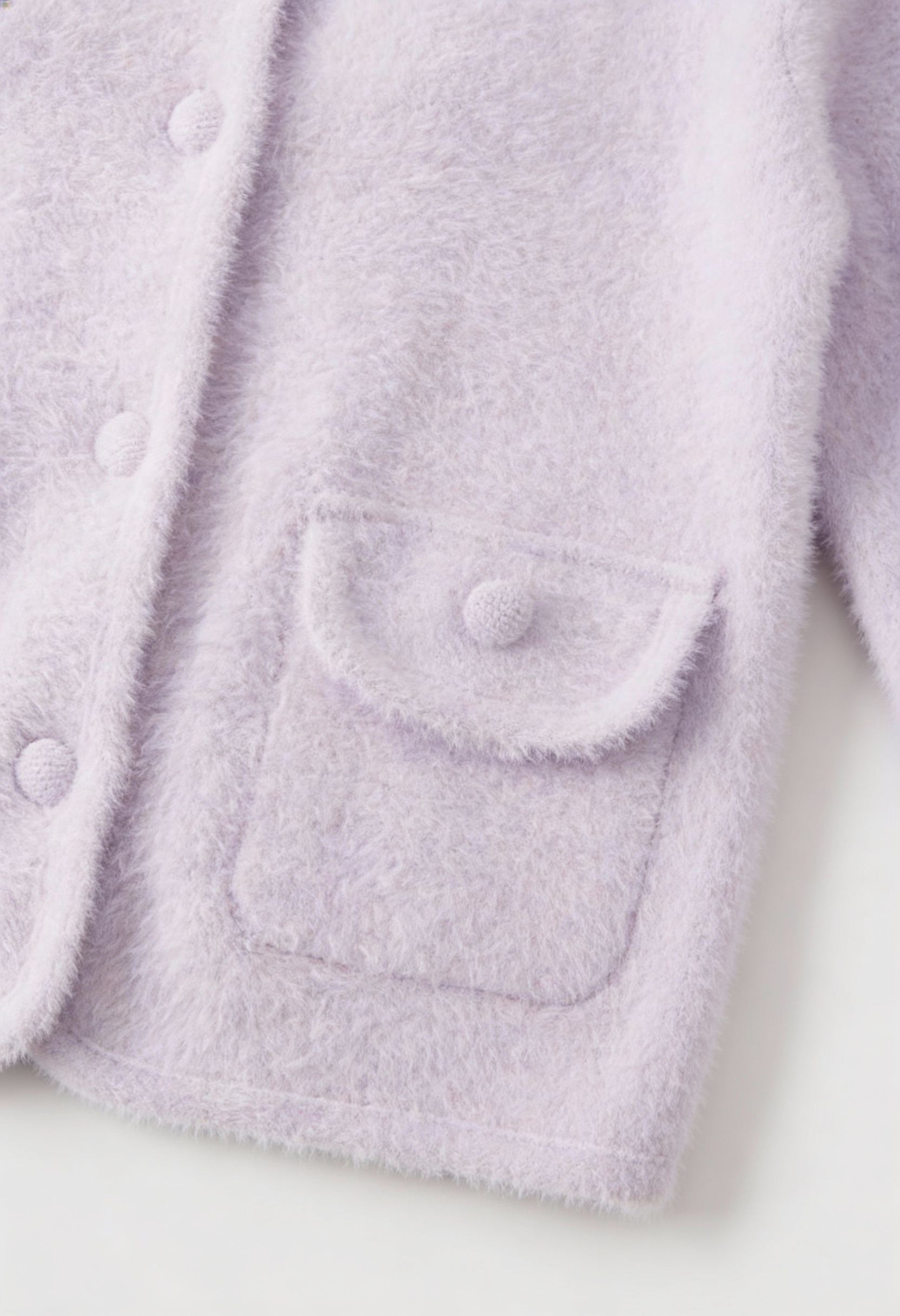 Lumina Wear women's Sophia cozy purple knitted cardigan with open front, soft and stylish for casual wear.