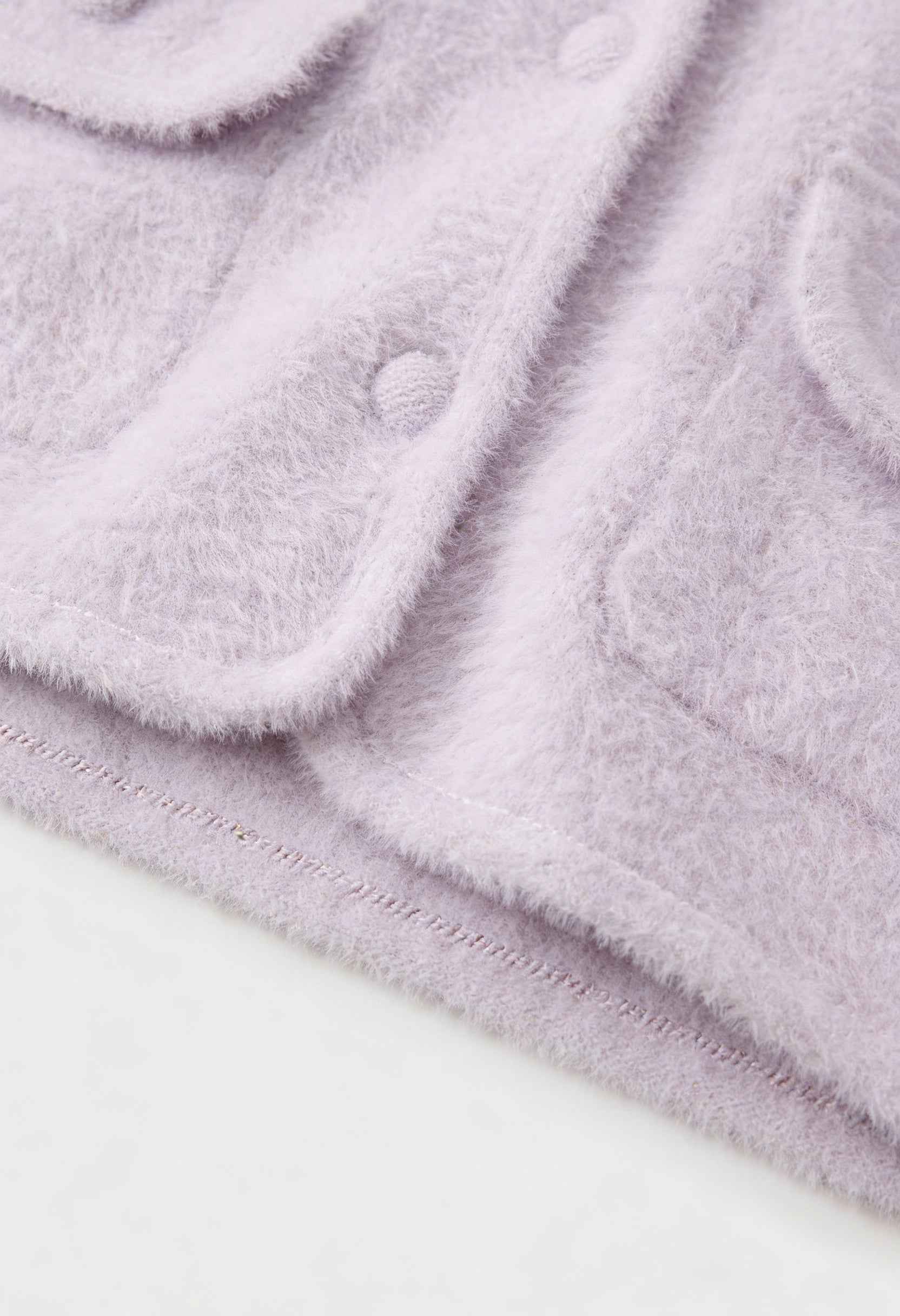 Sophia women's cozy purple knitted cardigan with open front by Lumina Wear, styled with long sleeves and soft texture.