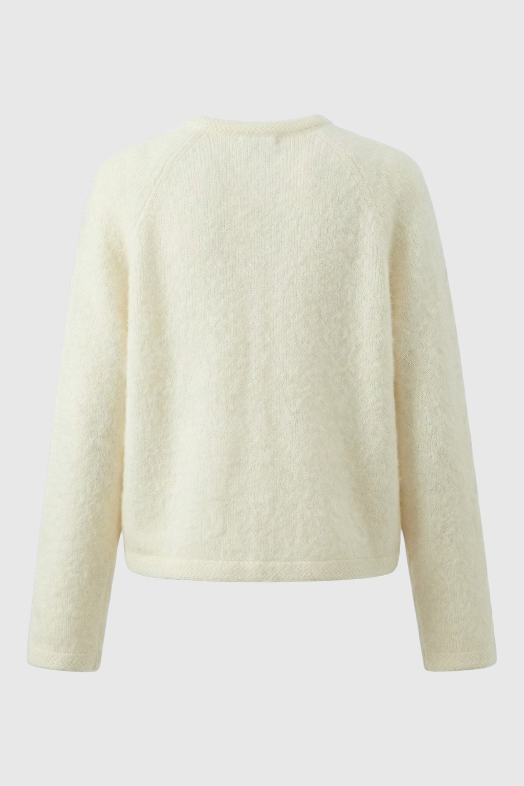 Lumina Wear Sophia cozy white long cardigan with relaxed fit, soft knit sweater perfect for casual and layered outfits.