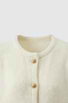 Lumina Wear Sophia cozy white long cardigan with relaxed fit, perfect for casual layered outfits.