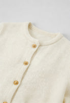 Lumina Wear Sophia cozy white long cardigan with relaxed fit, soft knit sweater perfect for casual layering.