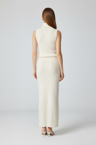 Lumina Wear Sophia women's apricot knit skirt set with a flattering fit, stylish and comfortable for elegant everyday wear.