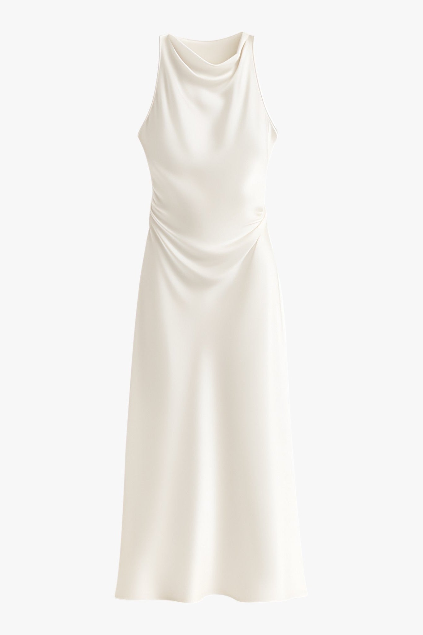 Sophia Lumina Wear beige summer dress with adjustable fit, casual style, lightweight fabric, and elegant design.