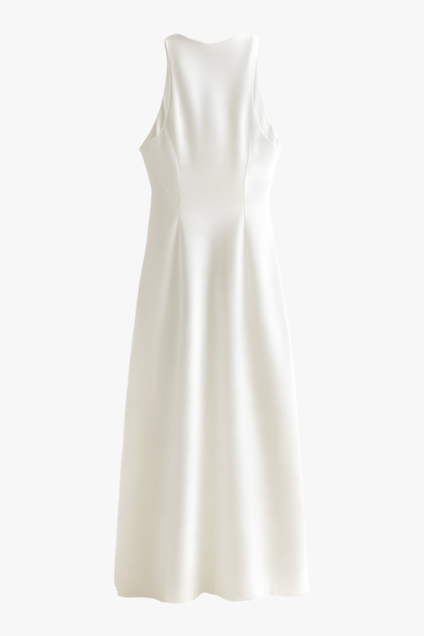 Elegant beige summer dress by Lumina Wear, featuring adjustable fit and casual style, perfect for warm weather.