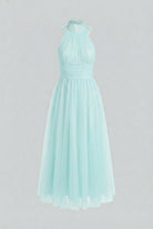 Elegant blue Sophia midi dress by Lumina Wear, featuring a flattering silhouette and stylish midi length.