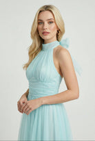 Sophia blue midi dress from Lumina Wear featuring an elegant, flattering silhouette and stylish design.